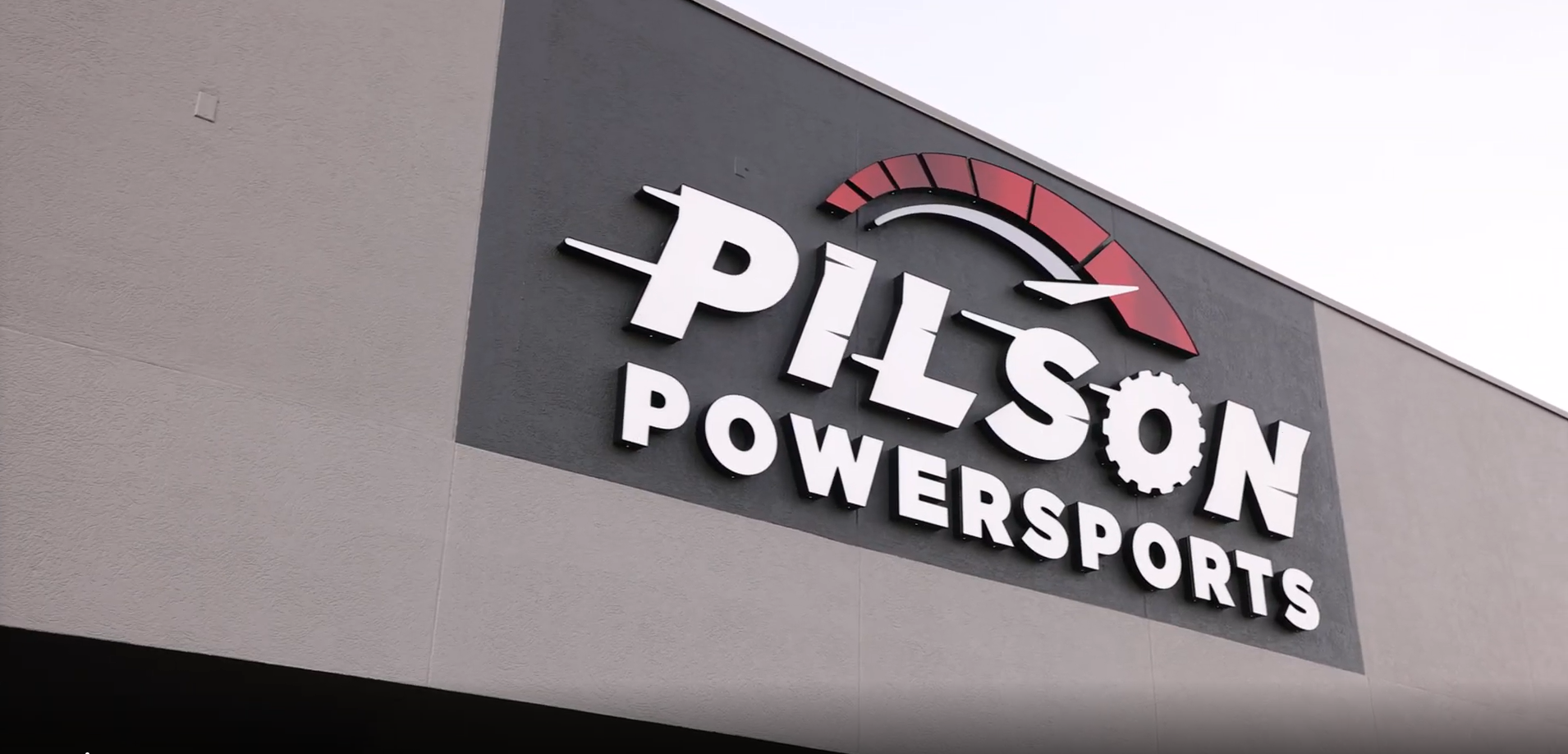 Pilson Powersports front entrance logo